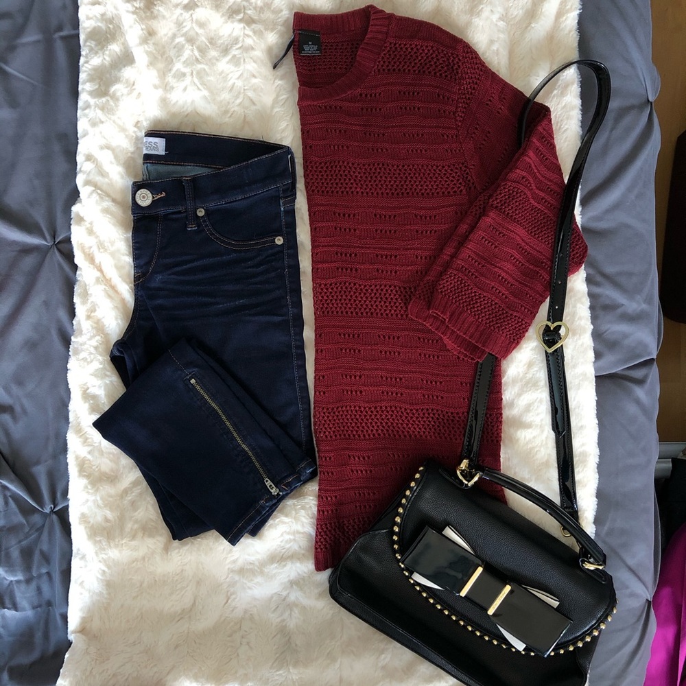 COPY - EUC- Jason Maxwell Pointelle Layering Sweater